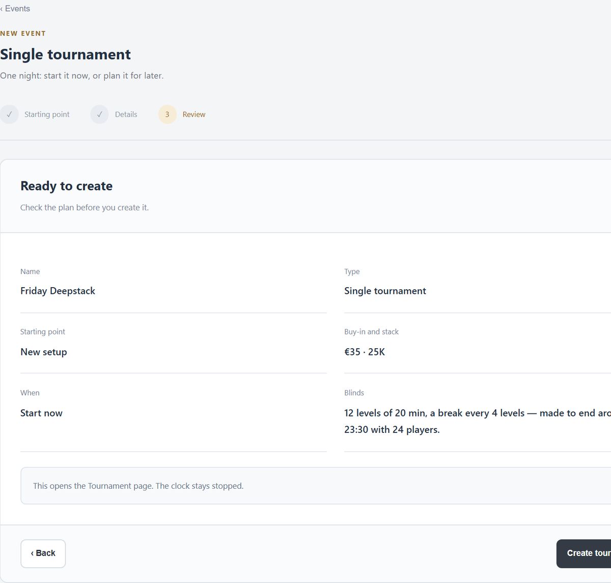 Review of a new FeltTD tournament